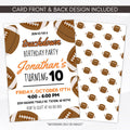 football birthday party invitation template